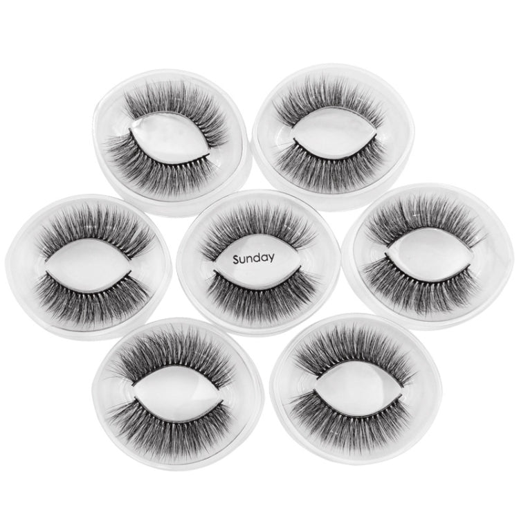 ShidiShangpin 3D Mink False Eyelashes Natural Three-Dimensional 7 Pairs Of Eyelashes Set