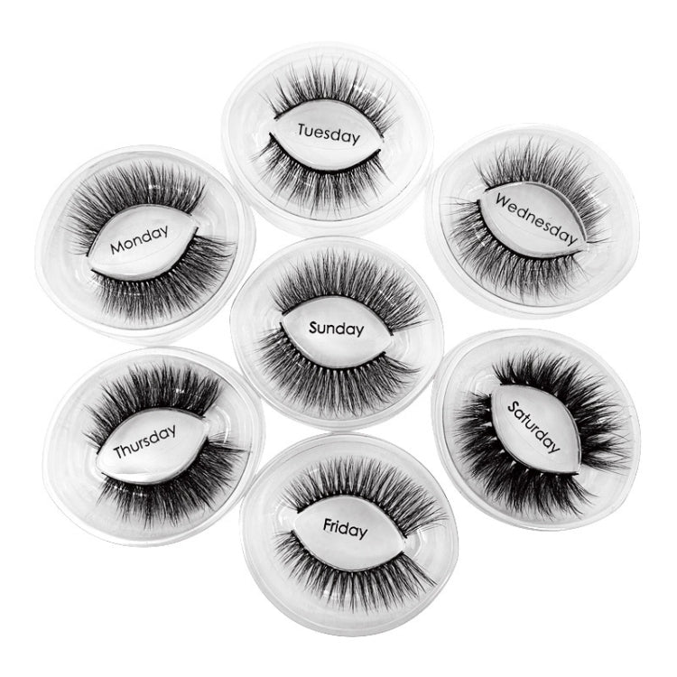 ShidiShangpin 3D Mink False Eyelashes Natural Three-Dimensional 7 Pairs Of Eyelashes Set