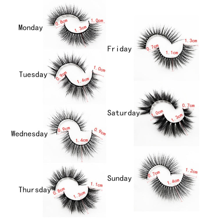 ShidiShangpin 3D Mink False Eyelashes Natural Three-Dimensional 7 Pairs Of Eyelashes Set