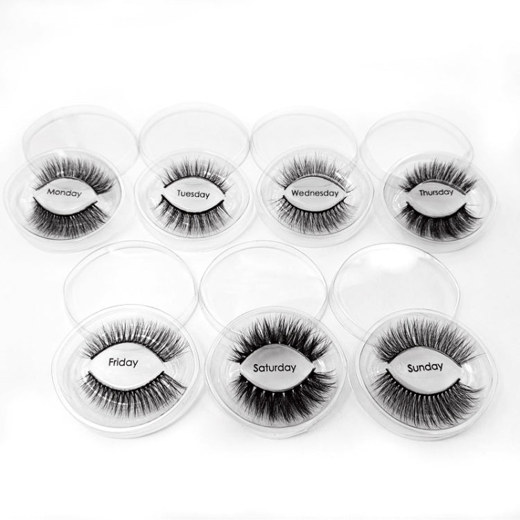 ShidiShangpin 3D Mink False Eyelashes Natural Three-Dimensional 7 Pairs Of Eyelashes Set