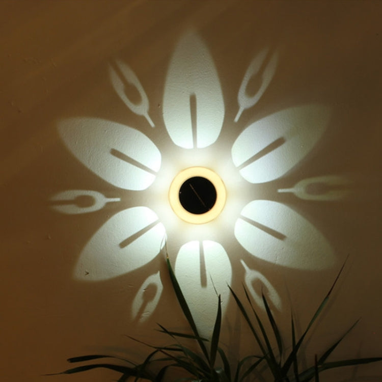 Solar Outdoor Flower Pattern Wall Light Garden Landscape(White Light)