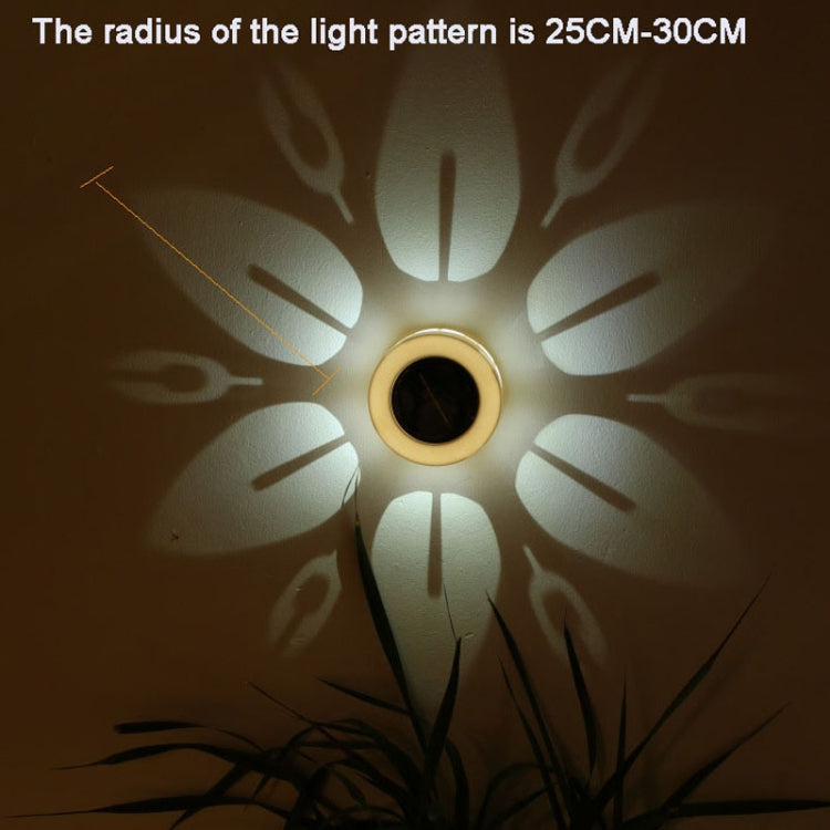 Solar Outdoor Flower Pattern Wall Light Garden Landscape(White Light)