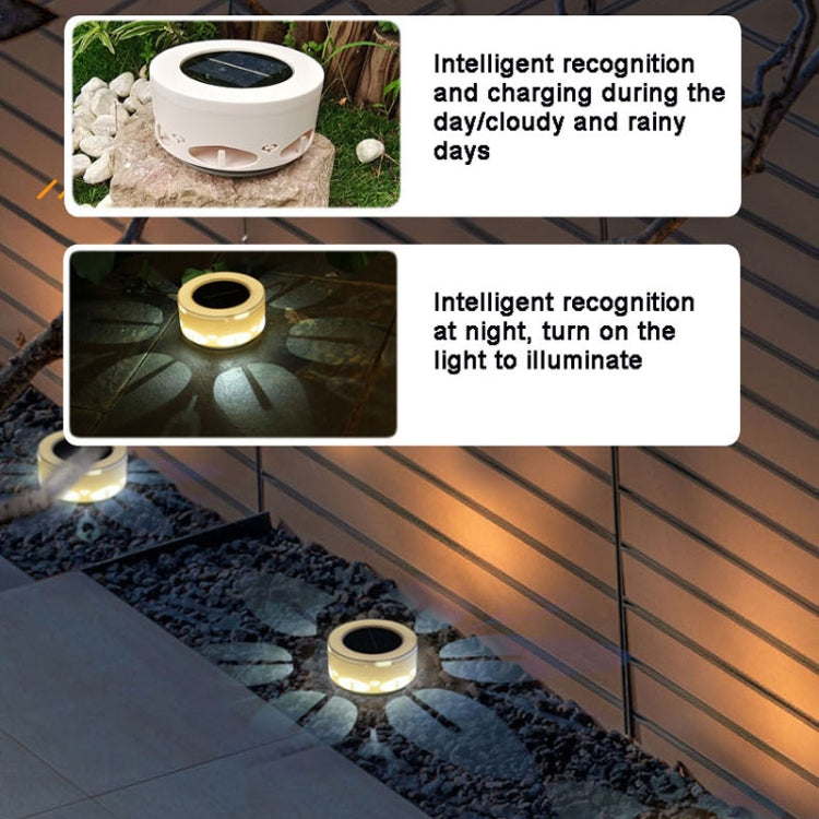 Solar Outdoor Flower Pattern Wall Light Garden Landscape(White Light)