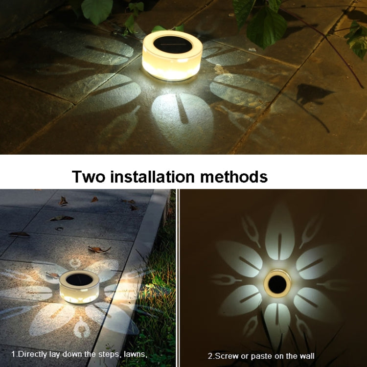 Solar Outdoor Flower Pattern Wall Light Garden Landscape(White Light)