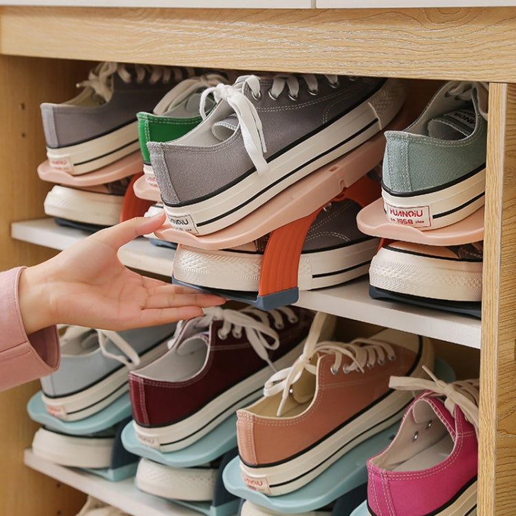 2 PCS 3-Level Adjustable Double-Layer Shoe Storage Rack
