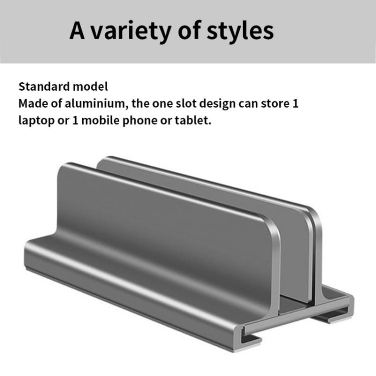 Aluminum Alloy Laptop Tablet Phone Storage Stand, Color: L400 Single Slot (Silver)