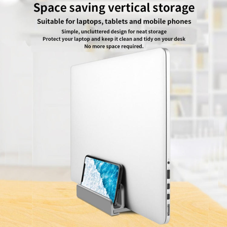 Aluminum Alloy Laptop Tablet Phone Storage Stand, Color: L400 Single Slot (Gray)