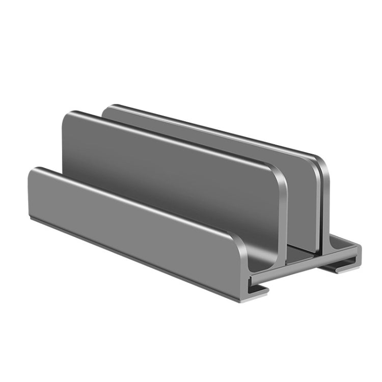 Aluminum Alloy Laptop Tablet Phone Storage Stand, Color: L401 Double Slot (Gray)