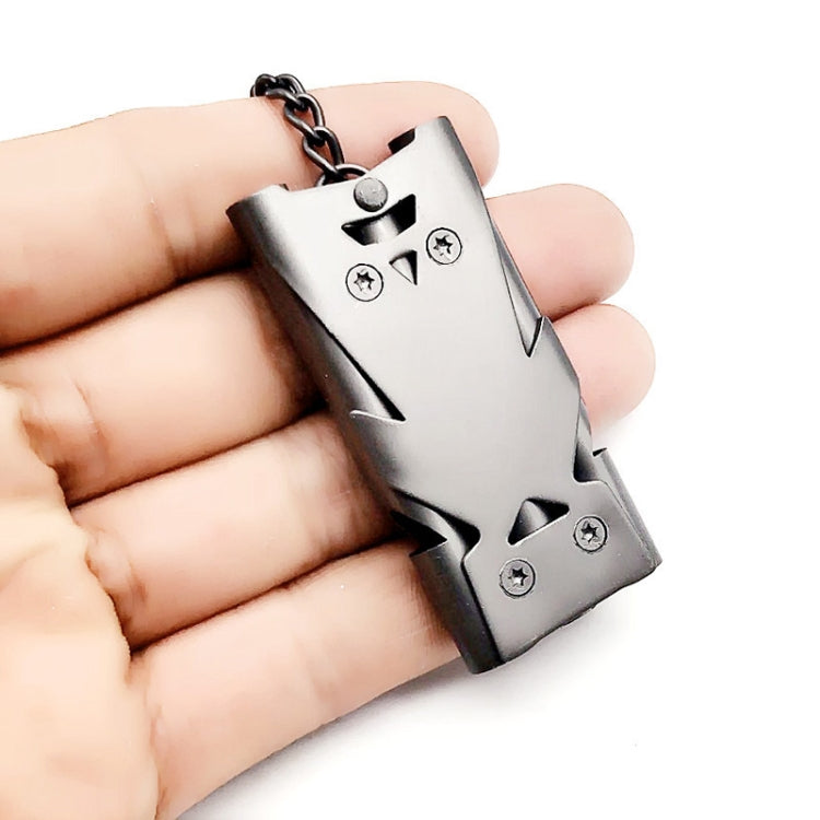 2 PCS Outdoor High Decibel Stainless Steel Three-Tube Survival Rescue Whistle