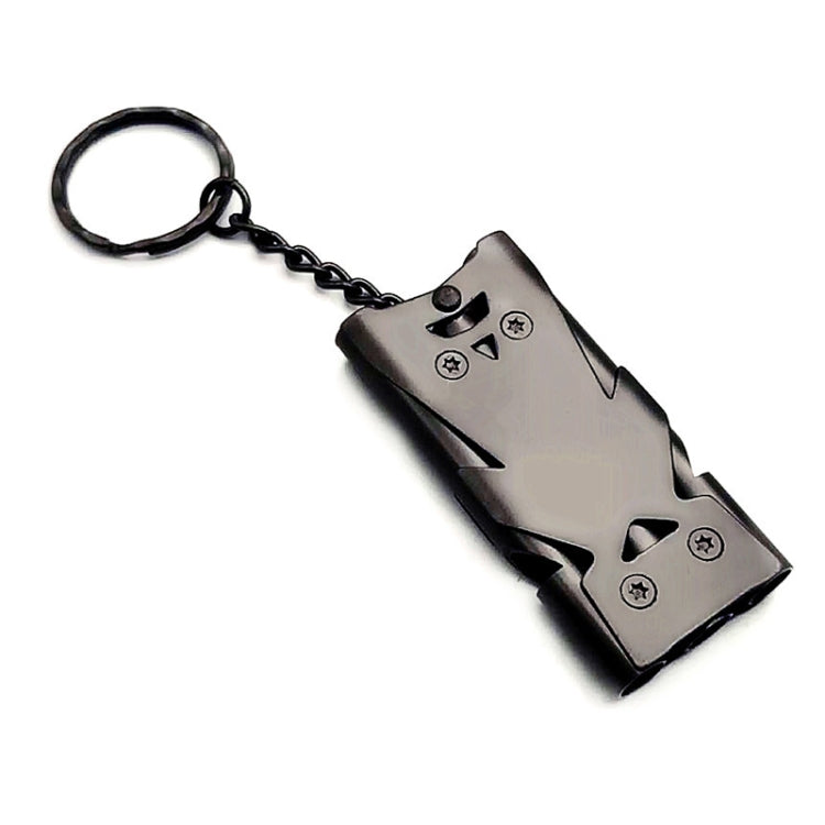 2 PCS Outdoor High Decibel Stainless Steel Three-Tube Survival Rescue Whistle