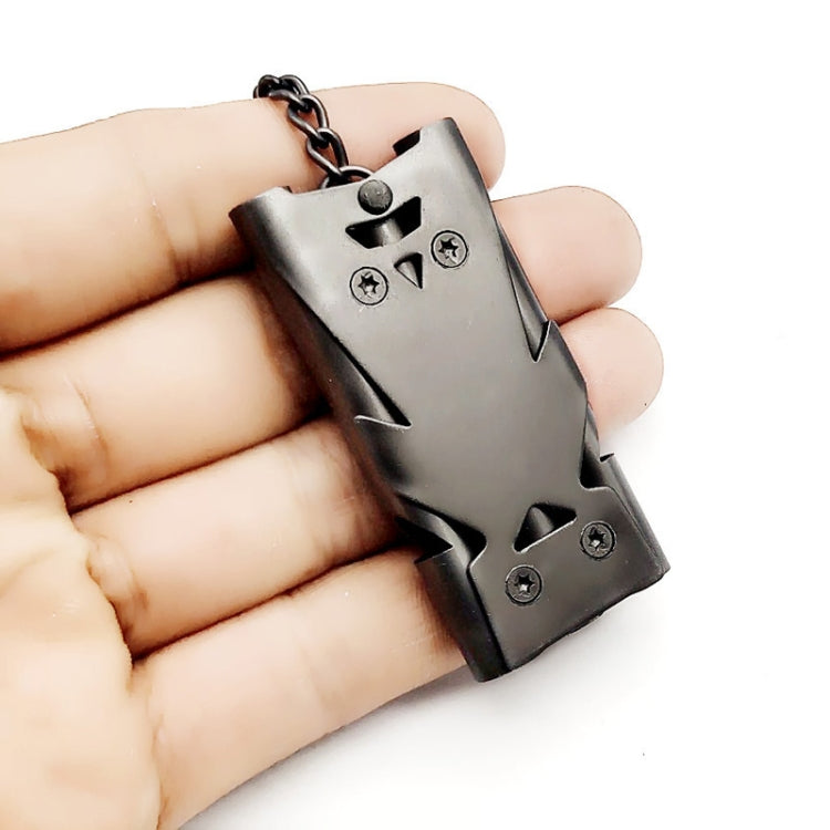 2 PCS Outdoor High Decibel Stainless Steel Three-Tube Survival Rescue Whistle