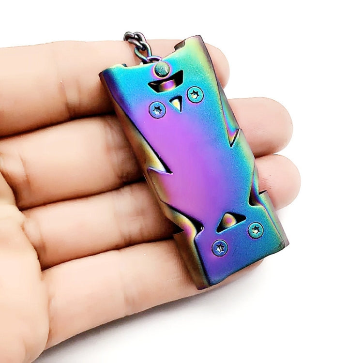 2 PCS Outdoor High Decibel Stainless Steel Three-Tube Survival Rescue Whistle