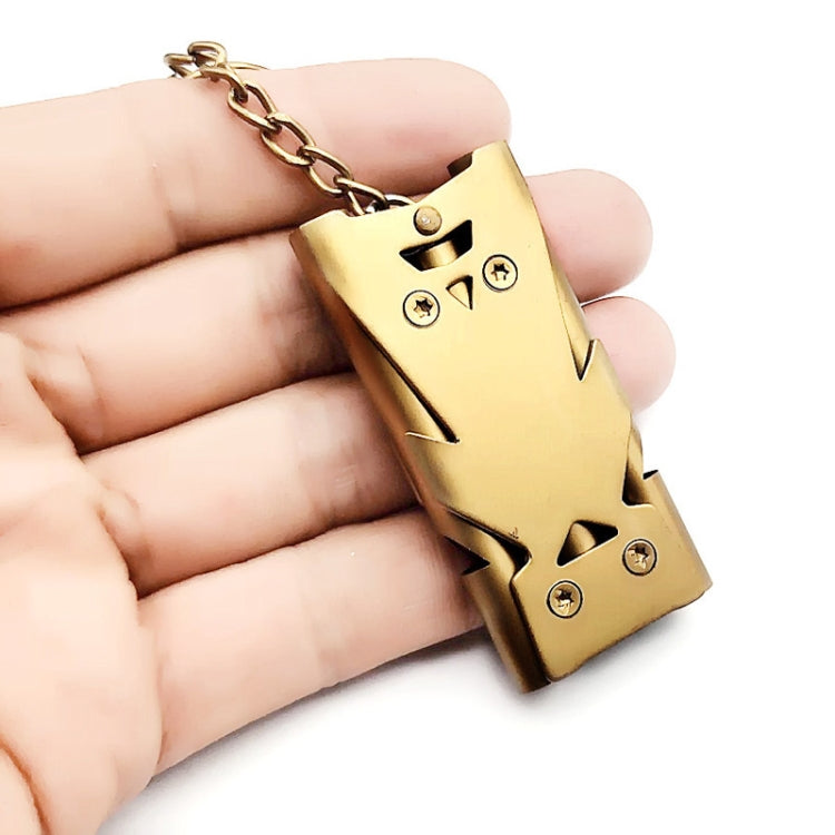 2 PCS Outdoor High Decibel Stainless Steel Three-Tube Survival Rescue Whistle