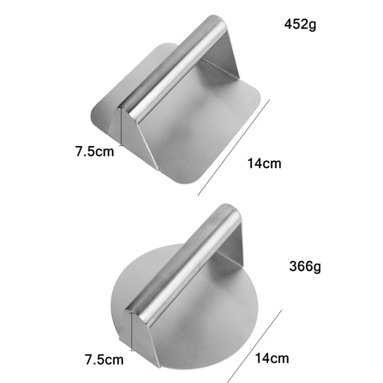304 Stainless Steel Hamburger Manual Meat Press, Specification: Square