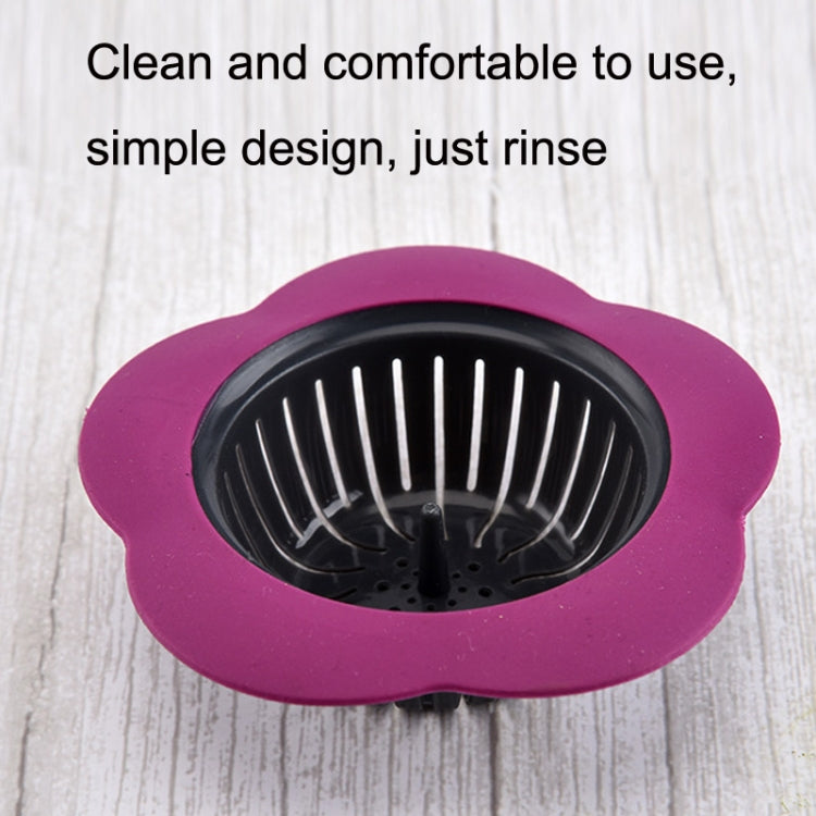 5 PCS Kitchen Tool Flower Sink Filter(Red)