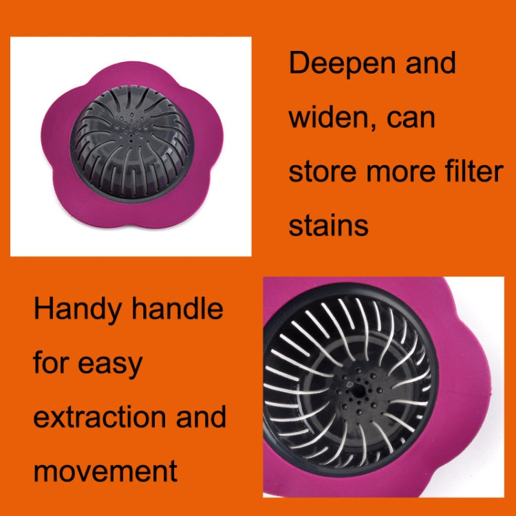 5 PCS Kitchen Tool Flower Sink Filter(Red)