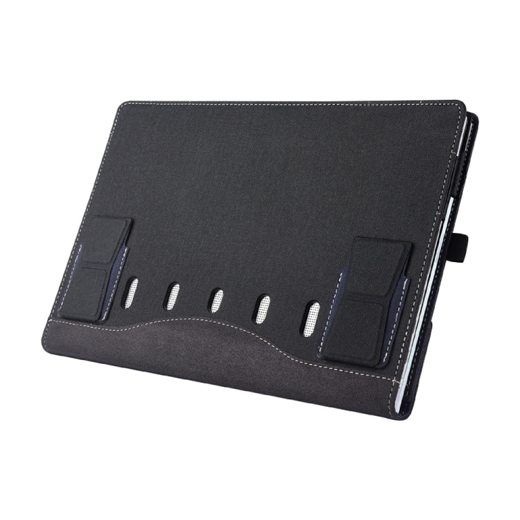 Multifunctional PU Leather Laptop Case With Stand Function, Color: 13.3 inch Black