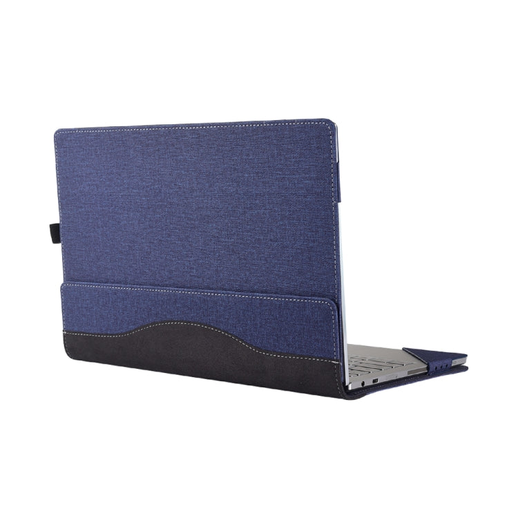Multifunctional PU Leather Laptop Case With Stand Function, Color: 15.6 inch Blue