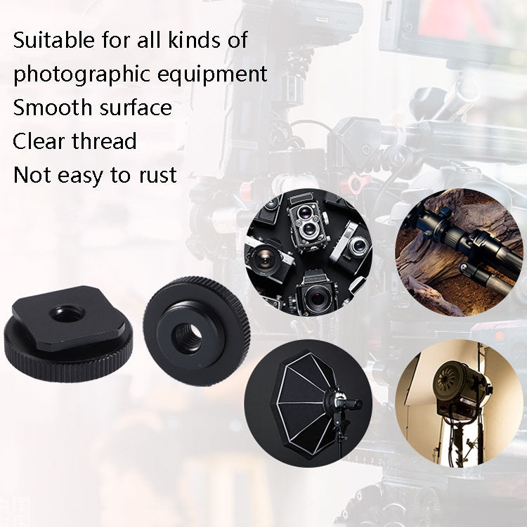 2 PCS Aluminum Hot Shoe Single Nut Screw 5/8 Male to M6 Female Adapter