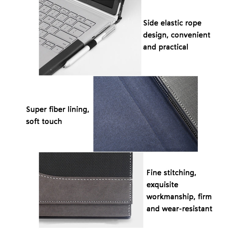 PU Leather Laptop Protective Sleeve For Microsoft Surface Book 2 15 inches