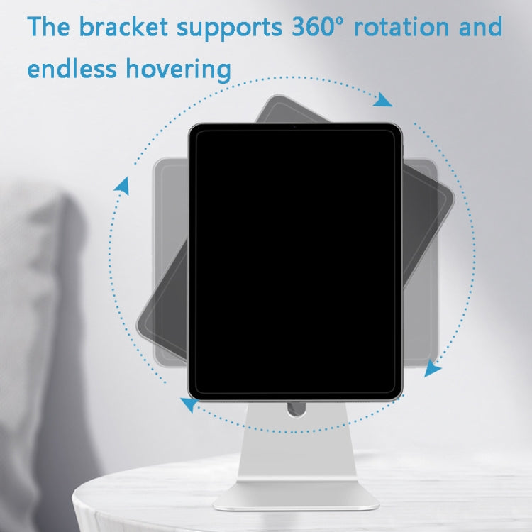 AP-7SL Rotatable Aluminum Alloy Magnetic Tablet Bracket(Silver)