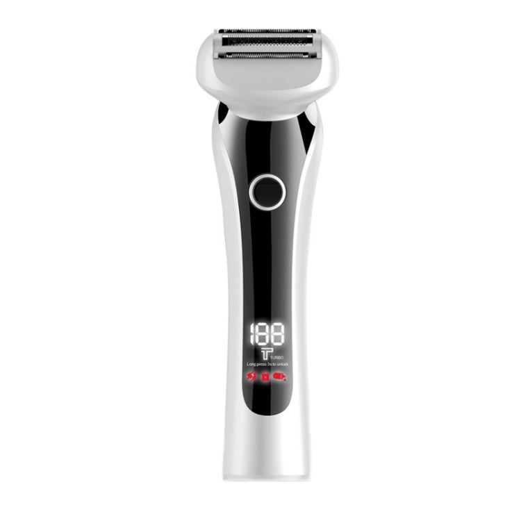Portable Electric Digital Display Lady Shaver(White)