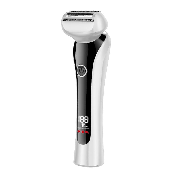 Portable Electric Digital Display Lady Shaver(White)