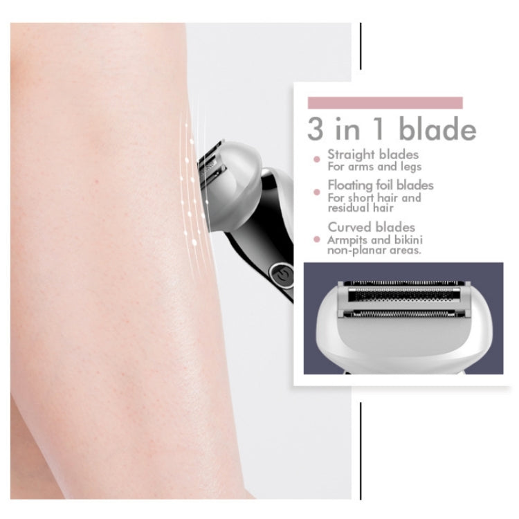 Portable Electric Digital Display Lady Shaver(White)