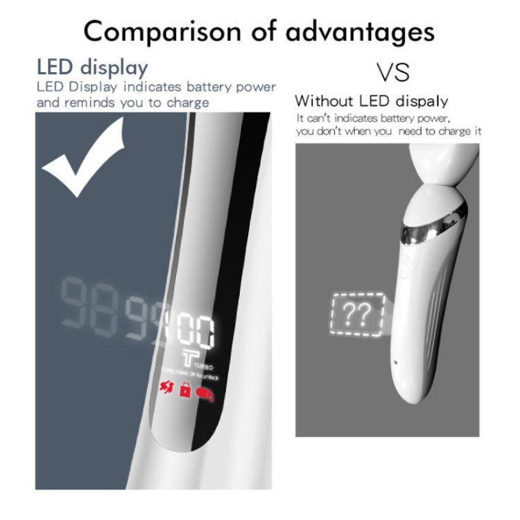 Portable Electric Digital Display Lady Shaver(White)