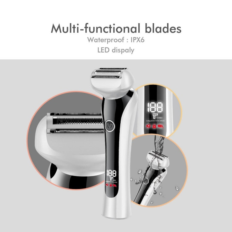 Portable Electric Digital Display Lady Shaver(White)