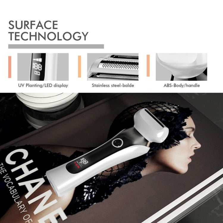 Portable Electric Digital Display Lady Shaver(White)