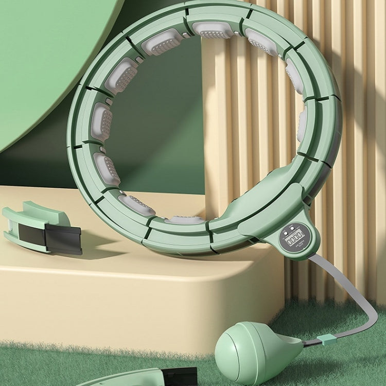 Intelligent Counting Magnetic Therapy Massage Fitness Ring + Sweat Belt, Within 180 Catties(Avocado Green)