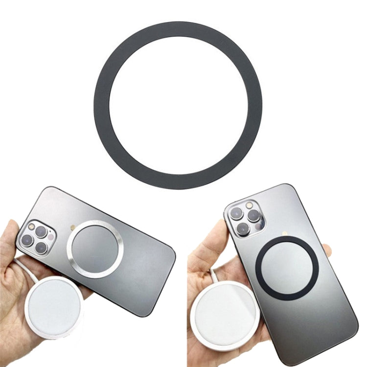 20 PCS Ring Car Magnetic Suction Wireless Charger Lead Magnetic Ring Back Sticker, Color: Black