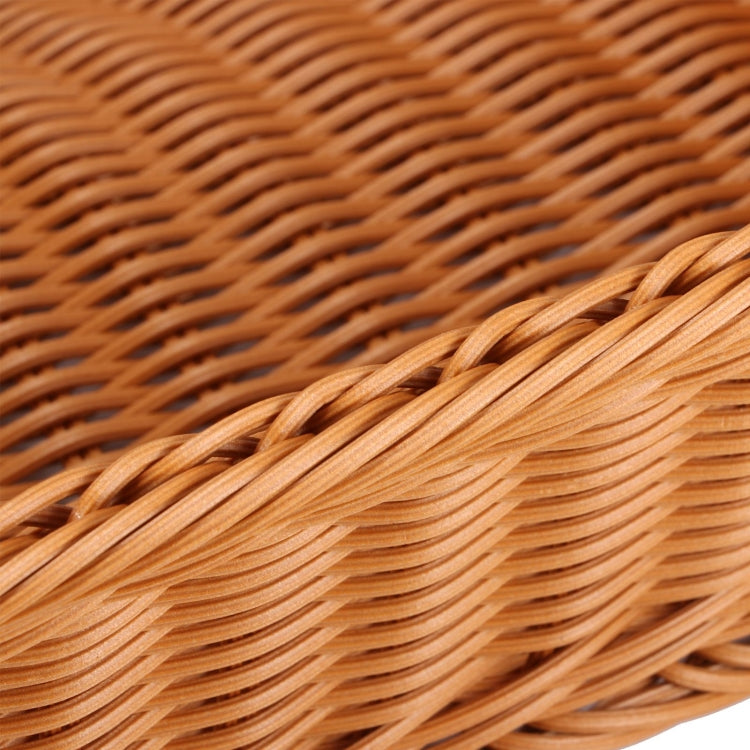 A1744 Rattan Basket Food Fruit Storage Basket Rectangular Fruit Plate, Size: Medium