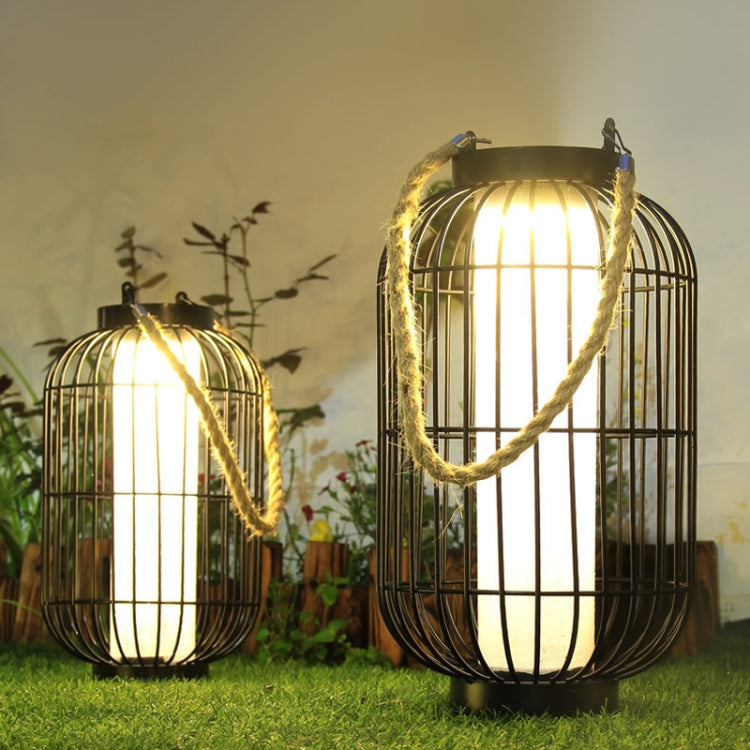 Outdoor Wrought Iron Lantern Solar Decorative Light(Warm Light)