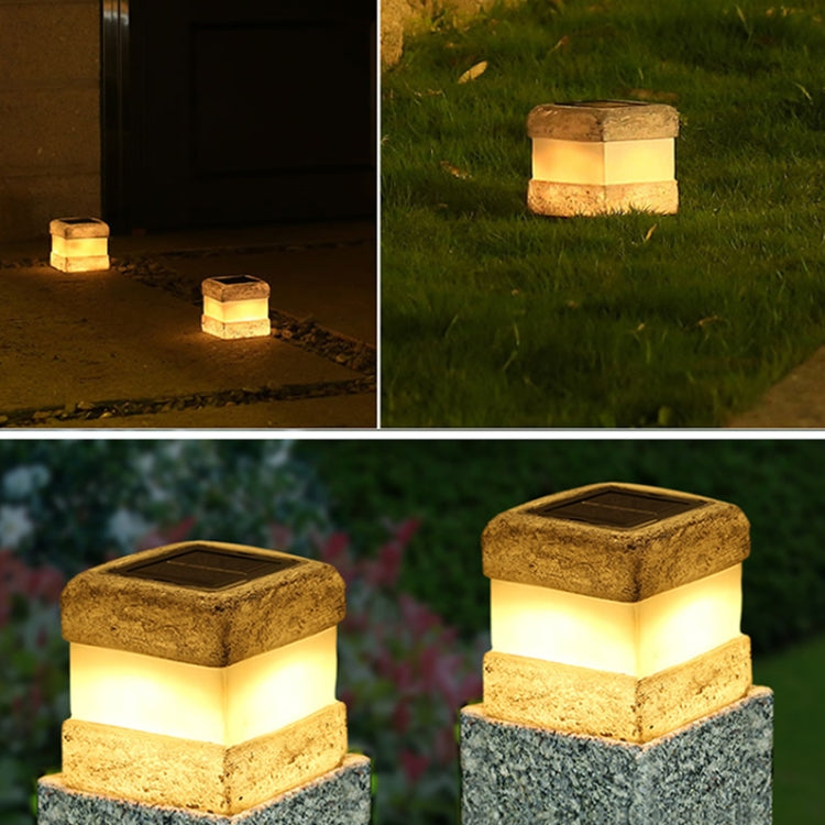 Outdoor Solar Simulation Stone Landscape Lights(Warm Light)