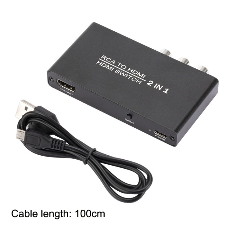 QH021 AV + HDMI To I HDMI 2 To 1 Out Switcher