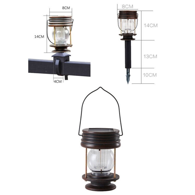 HSR002 Outdoor Retro Solar Lantern Camping Light, Spec: Portable-White Light