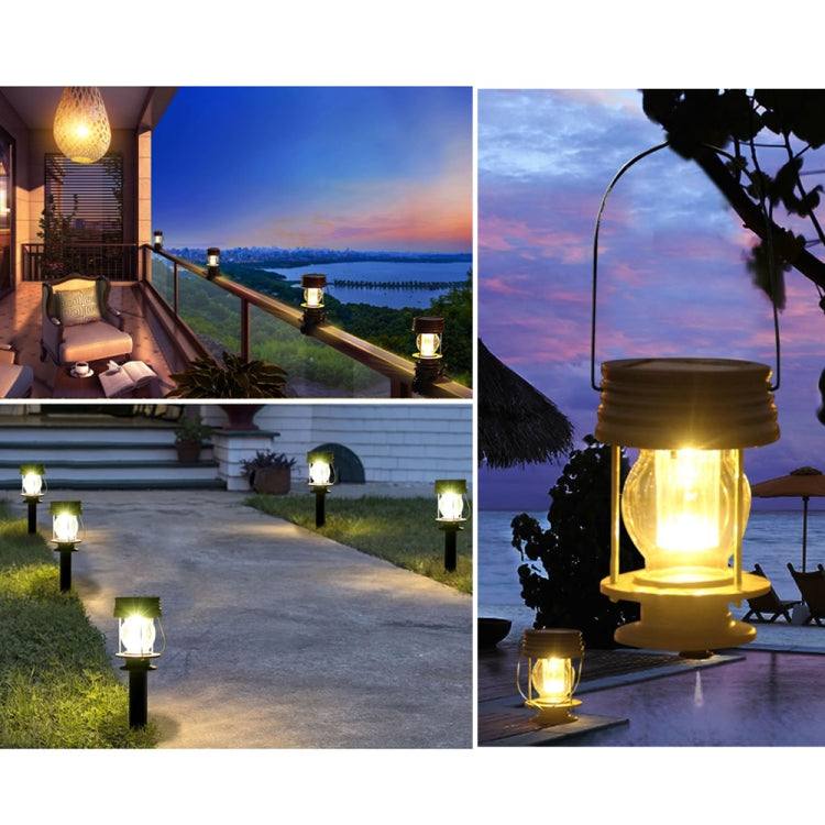 HSR002 Outdoor Retro Solar Lantern Camping Light, Spec: Railing Type-White Light