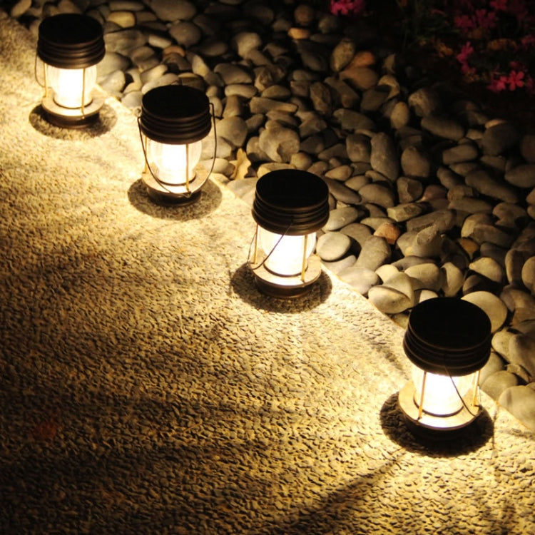 HSR002 Outdoor Retro Solar Lantern Camping Light, Spec: Railing Type-White Light