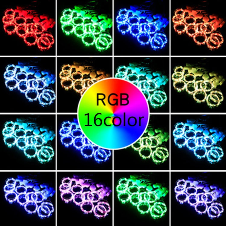 3m x 3m 300 LEDs RGB 16 Color-Changing Copper Wire Curtain String Lights