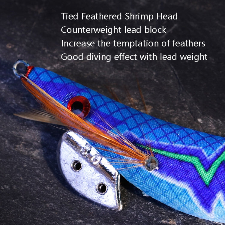 10 PCS / Box Night Lights Beaded Wood Shrimp Set, Color: 3.5