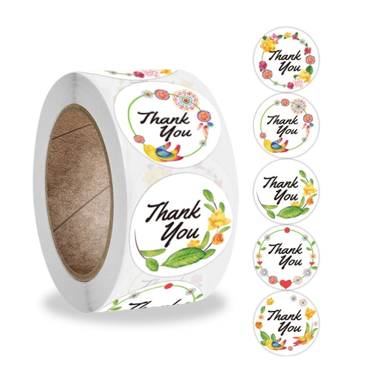 10 PCS Thank You Flower Sticker Handicraft Decoration Envelope Sealing Sticker, Size: 2.5cm / 1 inch