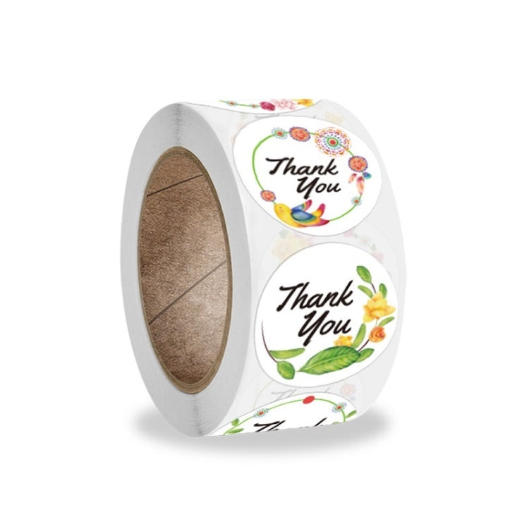 10 PCS Thank You Flower Sticker Handicraft Decoration Envelope Sealing Sticker, Size: 2.5cm / 1 inch