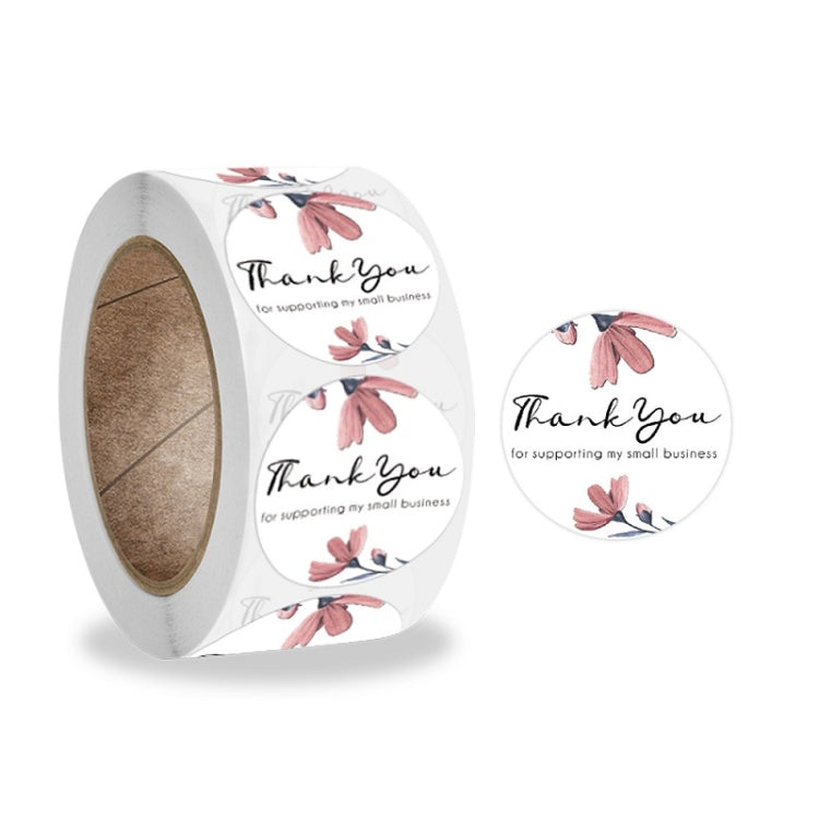 10 PCS Thank You Flower Sticker Handicraft Decoration Envelope Sealing Sticker, Size: 2.5cm / 1 inch