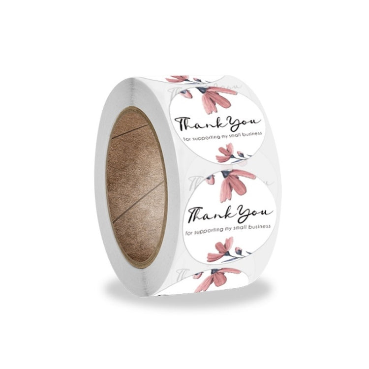 10 PCS Thank You Flower Sticker Handicraft Decoration Envelope Sealing Sticker, Size: 2.5cm / 1 inch