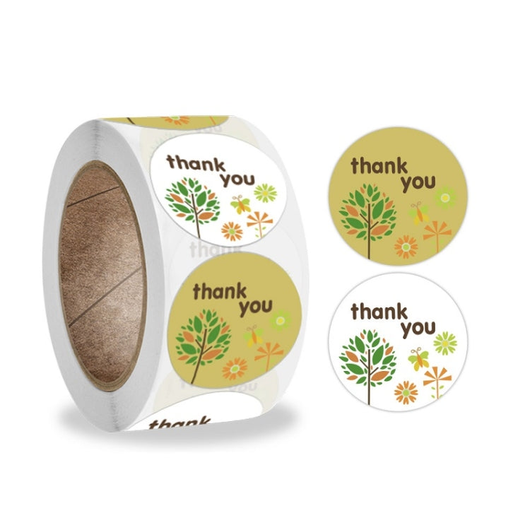 10 PCS Thank You Flower Sticker Handicraft Decoration Envelope Sealing Sticker, Size: 2.5cm / 1 inch
