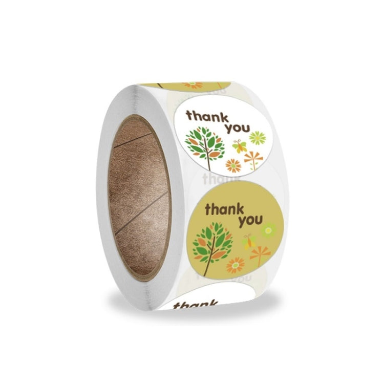 10 PCS Thank You Flower Sticker Handicraft Decoration Envelope Sealing Sticker, Size: 2.5cm / 1 inch