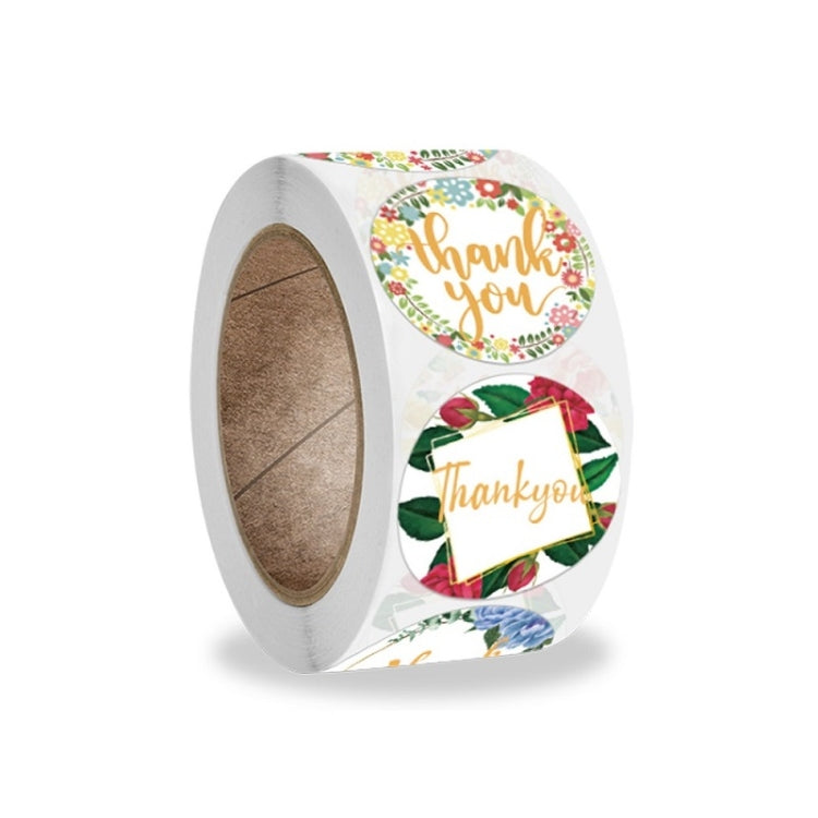 10 PCS Thank You Flower Sticker Handicraft Decoration Envelope Sealing Sticker, Size: 2.5cm / 1 inch