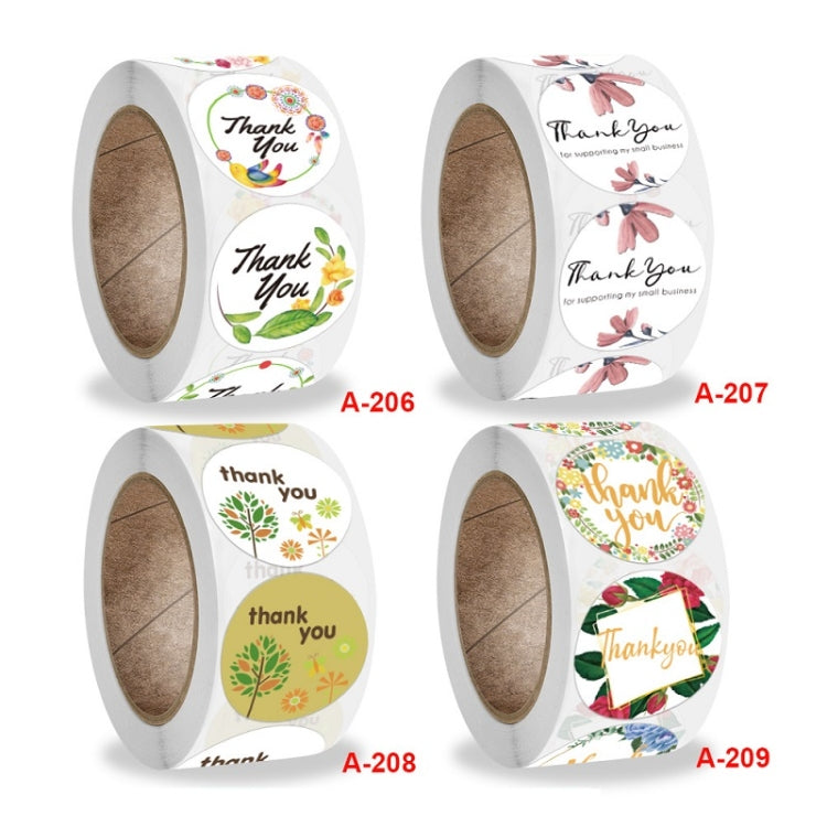 10 PCS Thank You Flower Sticker Handicraft Decoration Envelope Sealing Sticker, Size: 2.5cm / 1 inch